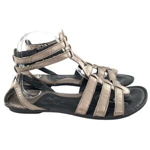 Born womens gladiator sandals size 9 40.5 M/W pewter leather festival boho